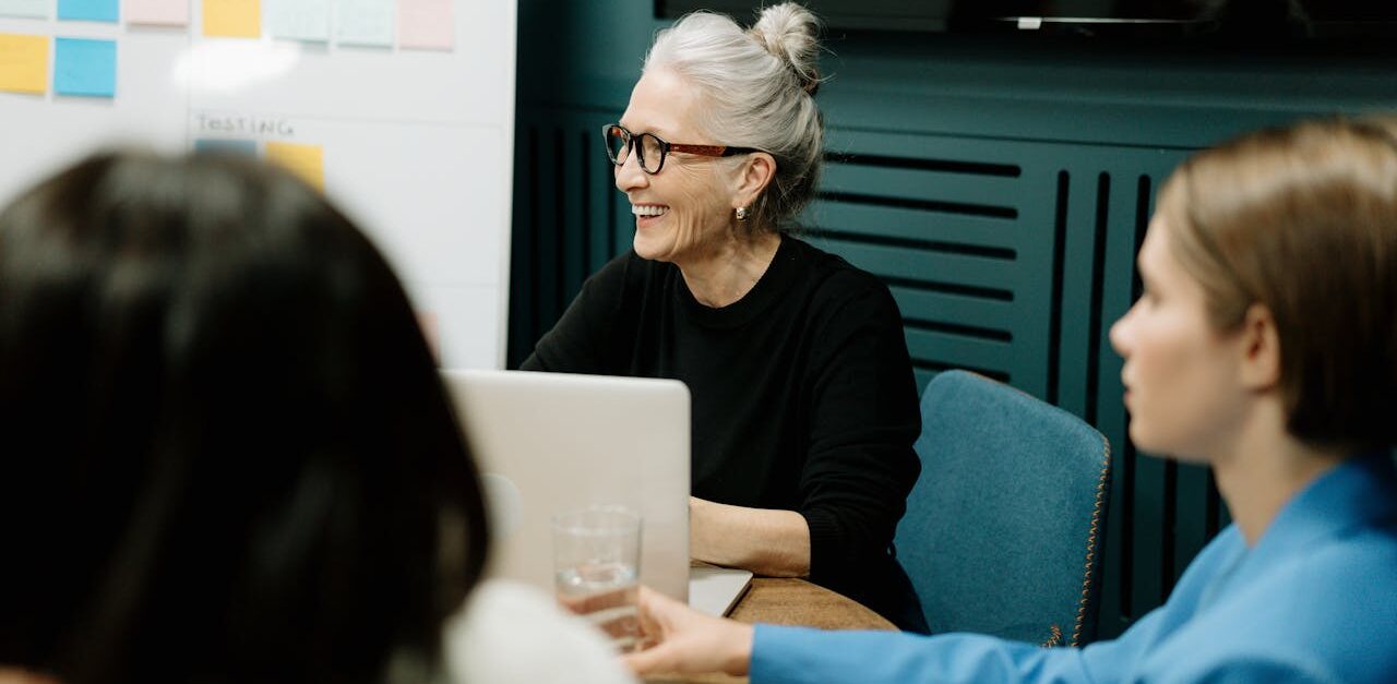 team working on laptop