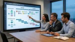 IT strategy planning meeting in Issaquah office